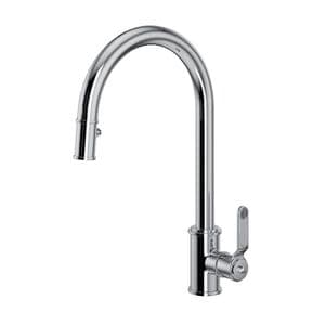 4544HT Perrin & Rowe Armstrong Kitchen Single Lever Mixer Tap with Pull Down Rinse - Textured Handle