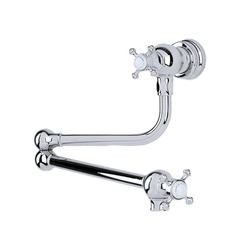 4798 Perrin & Rowe Pot Filler Tap with Crosshead Handles