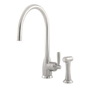 4846 Perrin & Rowe Langbourn C Spout Sink Mixer Tap Single Lever Handle And Rinse