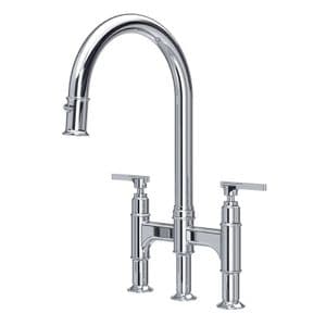 4956 Perrin & Rowe Southbank Kitchen Bridge Sink Mixer Tap with Pull Down Rinse