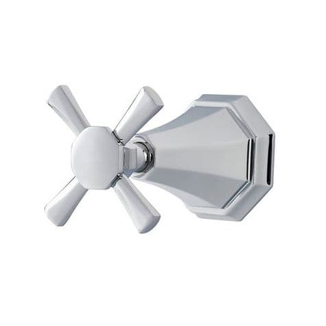 5142 Perrin & Rowe Deco Concealed 1-Inlet, 2-Outlet Shower Diverter Tap With Crosstop Handle
