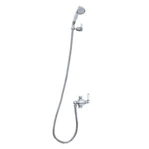 5383 Perrin & Rowe Riser Diverter, Handshower, Hose, Sliding Bracket and Wall Stay
