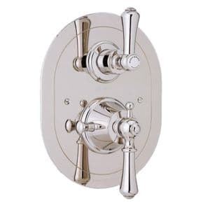 5756 Perrin & Rowe Georgian Concealed Thermostatic Shower With Oval Face Plate And Lever Handles