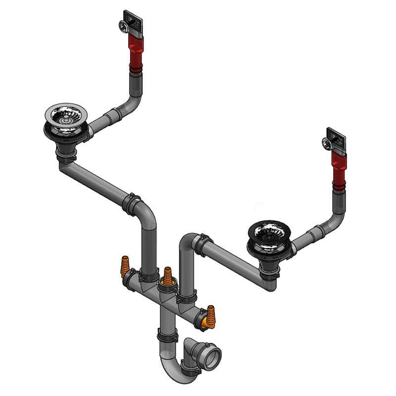 6475 Perrin & Rowe Double Bowl Kitchen Sink Waste & Overflow Kit