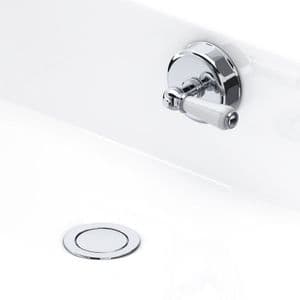 6711 Perrin & Rowe Combined Pop-up Waste And Overflow With Concealed Pipes - 550mm