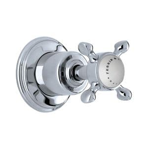 CLEARANCE - 3241 Perrin & Rowe Single 3/4" Wall Valve, Crosshead - Pewter