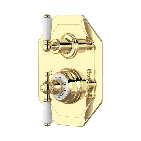 CLEARANCE - TSS4 Perrin & Rowe Traditional Shower Set 4 - Polished Brass