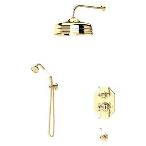 CLEARANCE - TSS4 Perrin & Rowe Traditional Shower Set 4 - Polished Brass