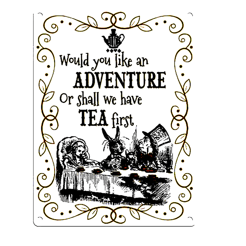 Alice Metal Plaque