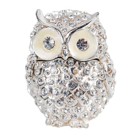 Crystal Owl Trinket Box