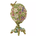 Floral Egg  Bee Trinket Box