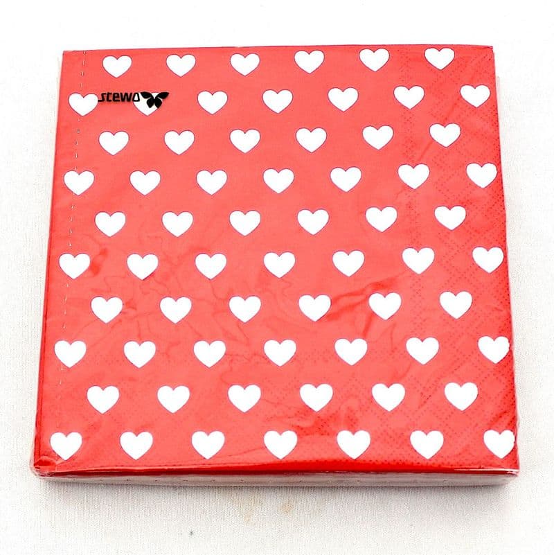 Paper Napkins|Party Napkins |Table Napkins|Hearts| Table decoration|Valentine|gifts for the home