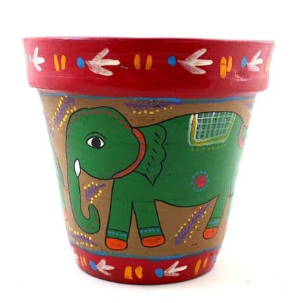 Nepal Hand Painted Pot