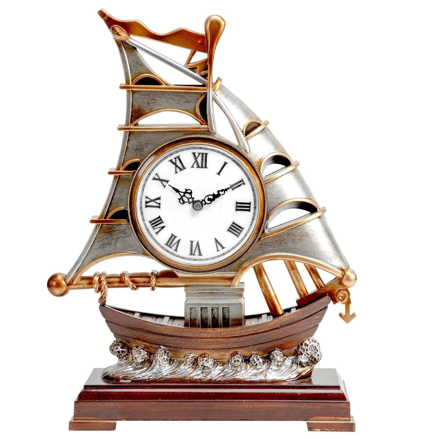Time Clock Boat Sailing Ship Clock