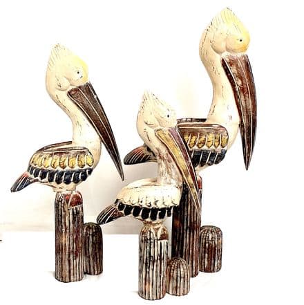 Wood Carved Pelican
