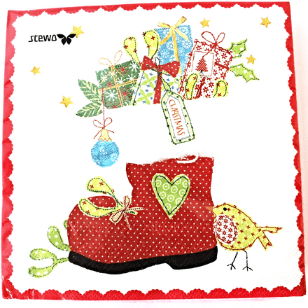 Xmas Shoe Napkins (6)