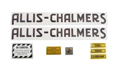 Allis Chalmers B Tractor Decal/Sticker Set