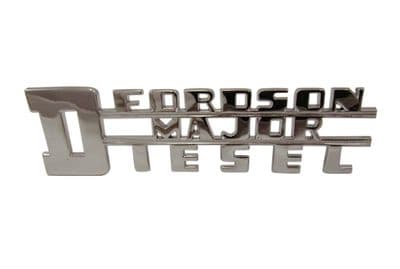 Fordson Major Tractor Diesel Chrome Bonnet Badge