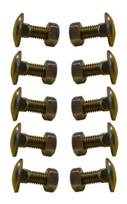 M12 X 40mm Cup Square Bolts & Nuts x10