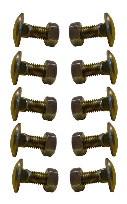 M12 X 40mm Cup Square Bolts & Nuts x10