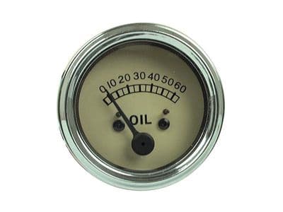 Massey Ferguson TEA, TED, TEF Oil Pressure Gauge (white face 60 PSI)