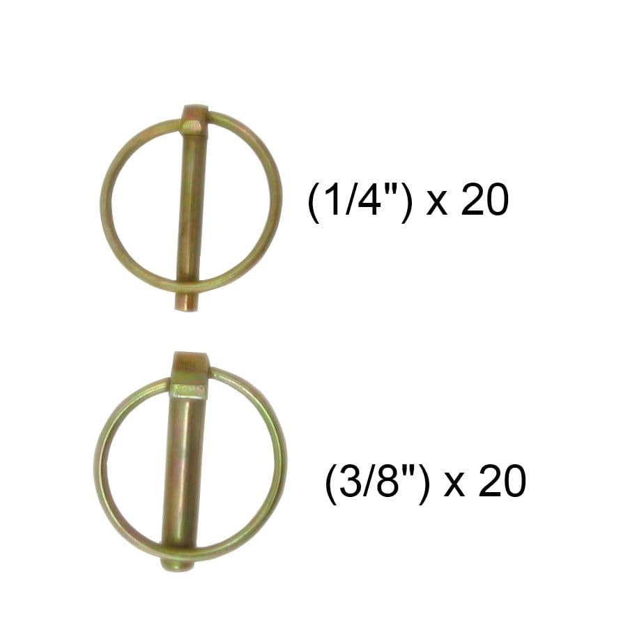 50 Pack GOLIATH INDUSTRIAL 1/4" Lynch Linch Pins – 3 Point Hitch Clips For Tractor – LP14