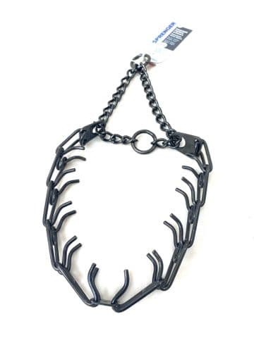 Herm Sprenger - black Stainless Steel - Ultra Plus Prong Collar - Twin O Ring