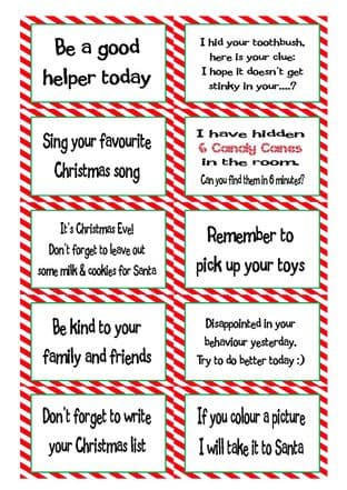 10 Business Card Size Elf Notes