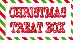 10 Christmas Candy Cane Stripe Treat Box Sticker