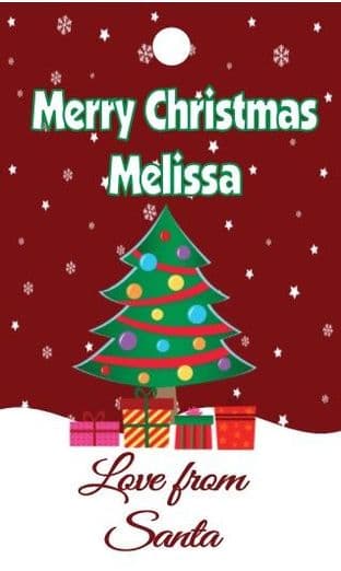 10 Large Christmas Tree Gift Sticker