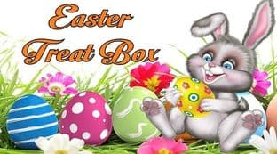 10 Personalised Rectangle Easter Egg Treat Box Sticker