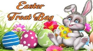 10 Personalised Rectangle Easter Treat Bag Sticker