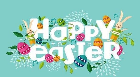 10 Rectangle Easter Sticker Design 3