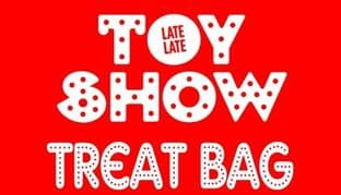 10 Red Late Late Toy Show  Treat Bag Stickers
