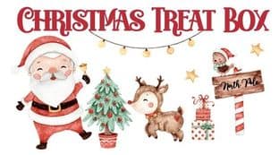 10 Santa & Rudolph Christmas Treat Box Stickers