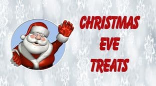 10 Waving Santa Treats Stickers