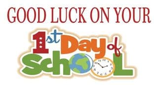 10 x Good Luck 1st Day of School