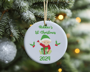 1st Christmas Baby Boy Acrylic Christmas Ornament Decoration