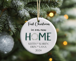 1st Christmas in Our New HOME Christmas Ornament Decoration
