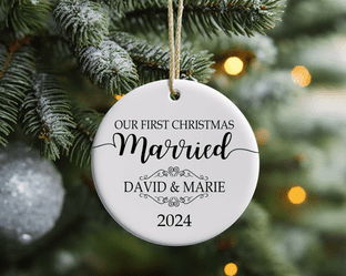 1st Christmas Married Christmas Ornament Decoration