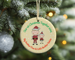 1st Christmas Together Big Brother Little Brother Acrylic Christmas Ornament Decoration