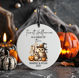 1st Halloween as Family of 2 Ornament