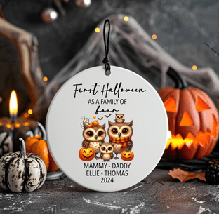 1st Halloween as Family of 4 Ornament