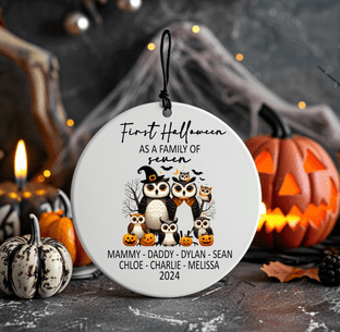 1st Halloween as Family of 7 Ornament