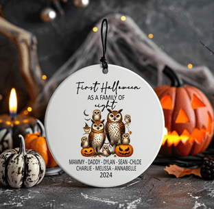 1st Halloween as Family of 8 Ornament