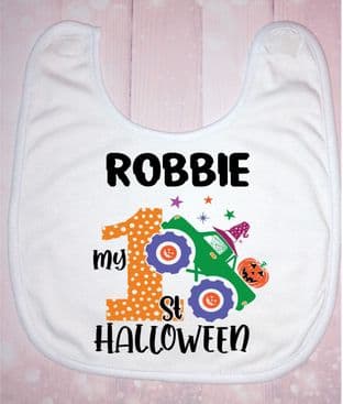 1st Halloween Bib Truck