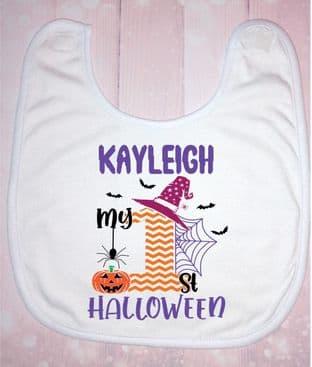 1st Halloween Bib Witches Hat