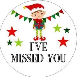 24 I've Missed You Elf Cupcake Toppers