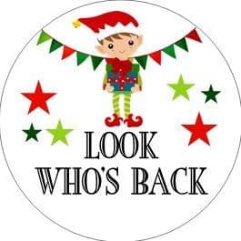 24 Look Who's Back Elf Cupcake Toppers