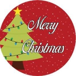 24 Wafer Christmas Tree Cupcake Toppers